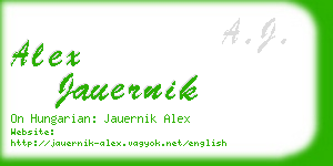 alex jauernik business card